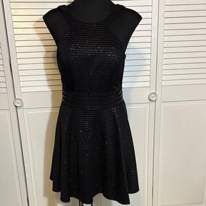 City Studio Black Glitter Mini Dress